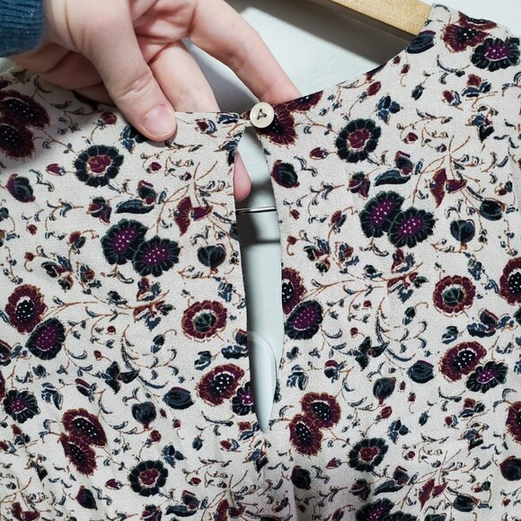 FREE PEOPLE Some Like It Hot Floral Jumpsuit Long Sleeve Deep V-Neck Women's 0 - Picture 9 of 16